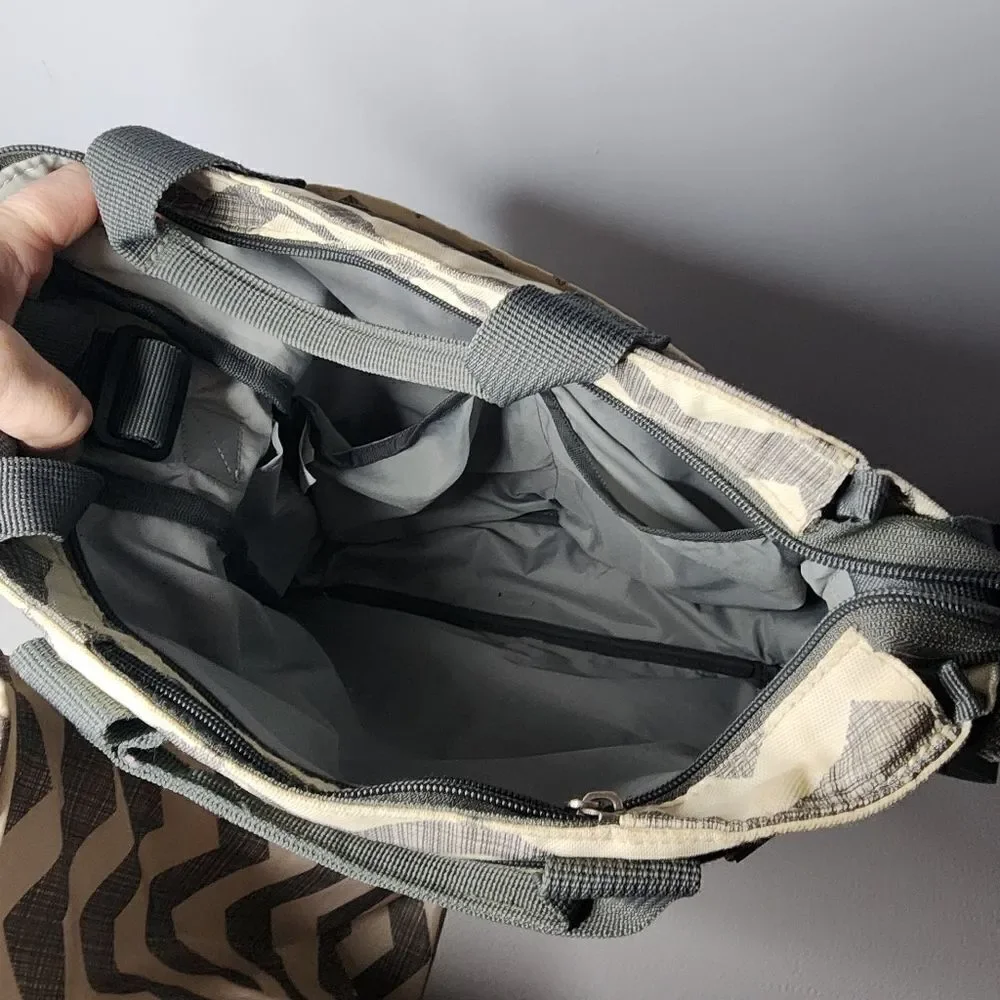 Skip Hop Baby Duo Chevron Gray Diaper Bag